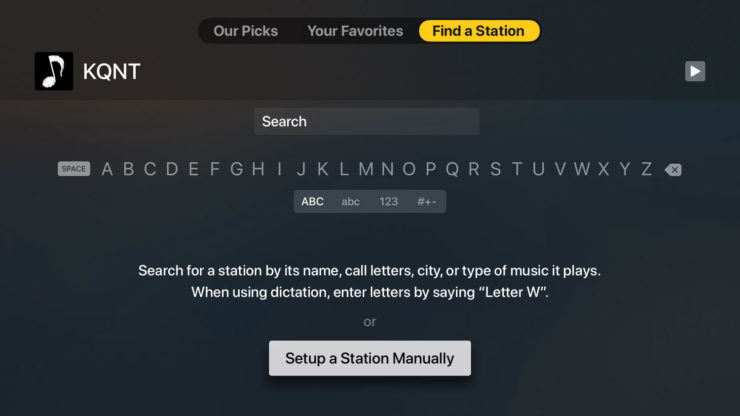 Screenshot 1 of setting up a custom station