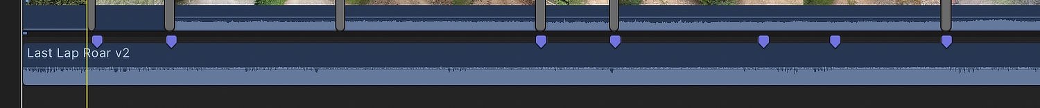 Screenshot of Final Cut Pro audio markers