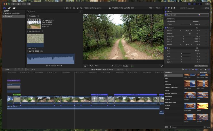 Screenshot of the completed video in Final Cut Pro