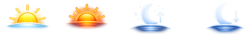 New rise/set icons