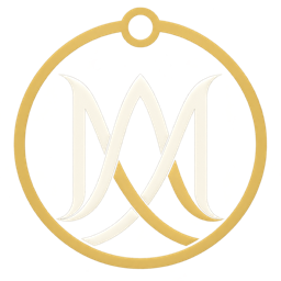 Moirai logo: an ivory M inside a gold ring.